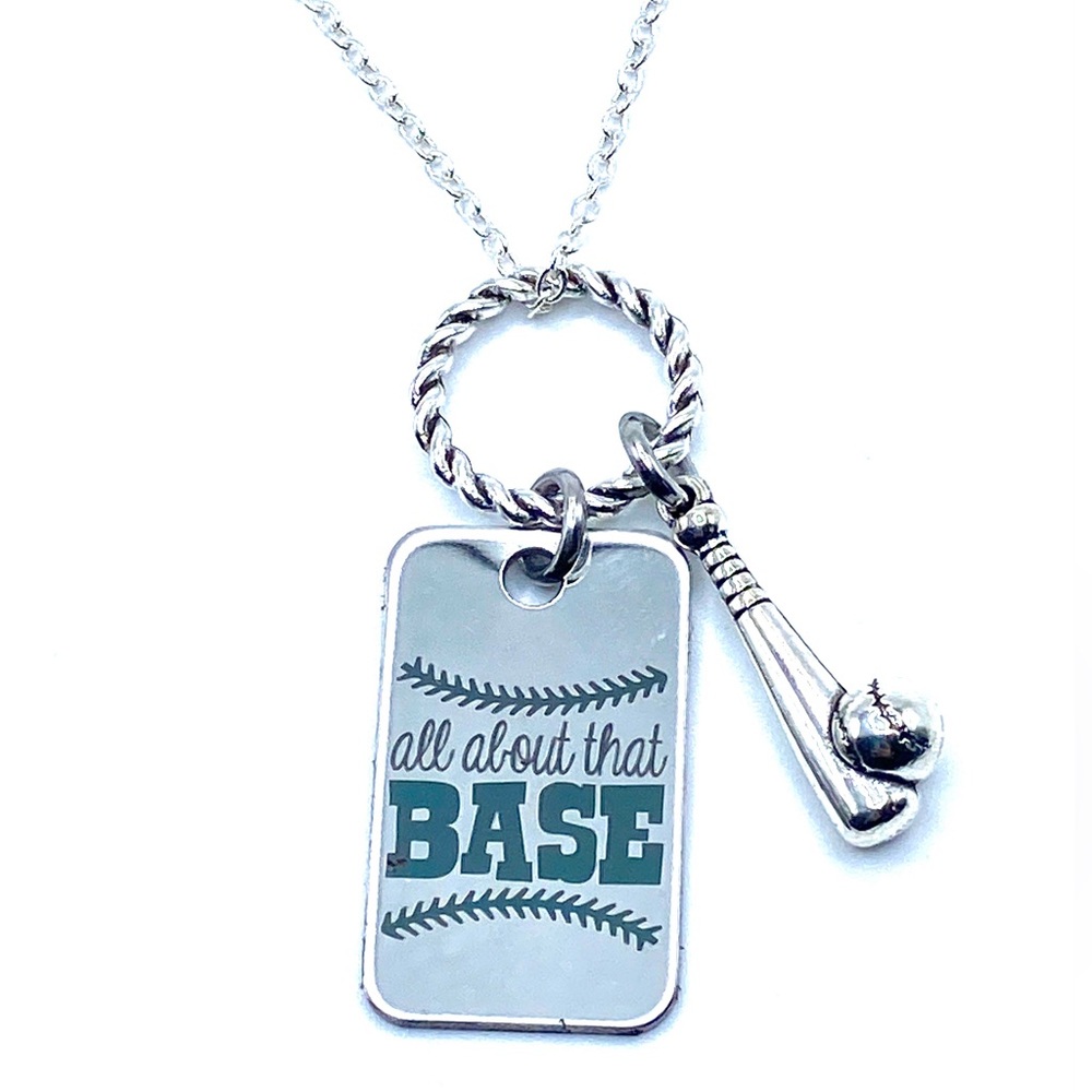 Baseball Charm Necklace Softball Sports